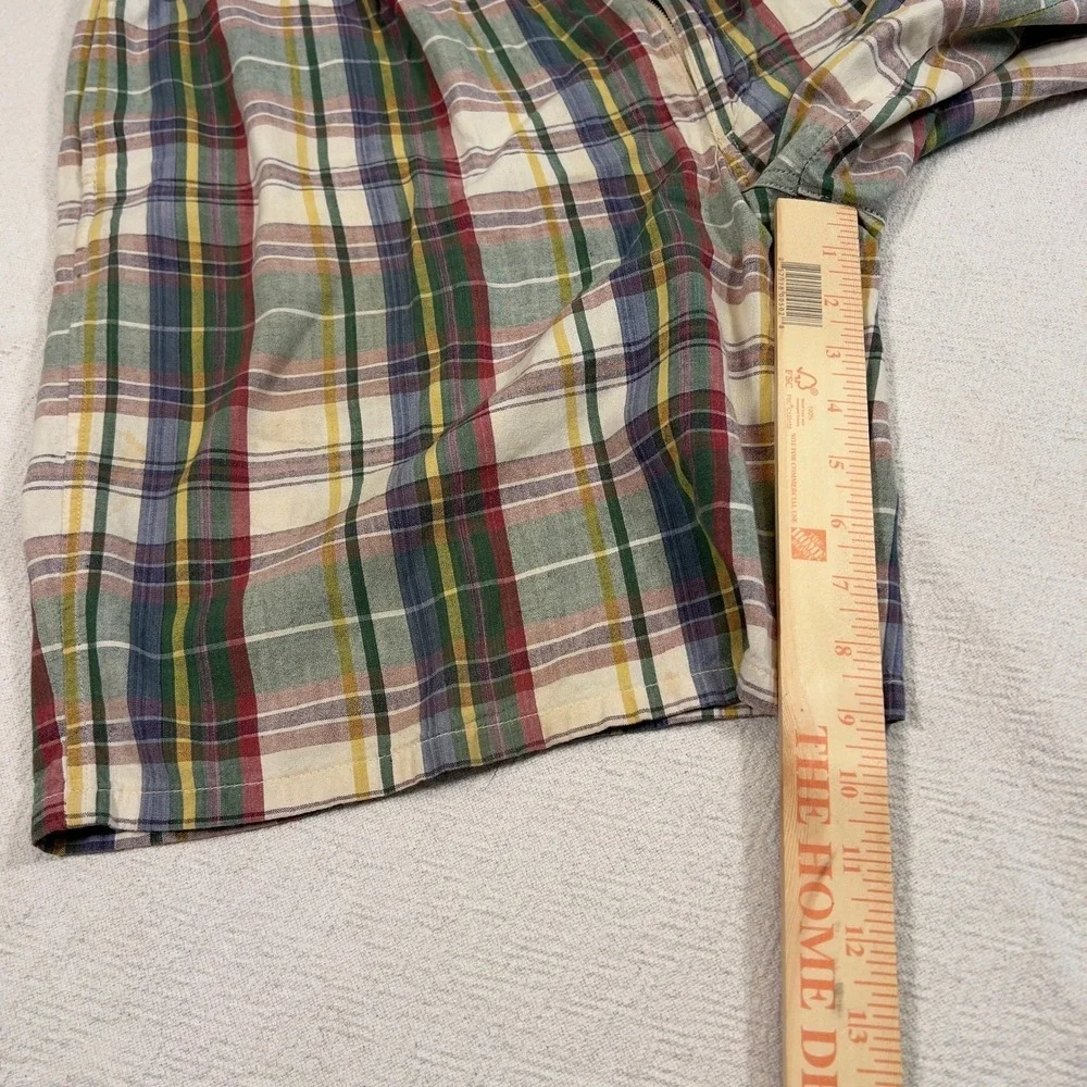 Polo by Ralph Lauren Plaid‎ Pleated Shorts Men's 35 Cotton Made in USA